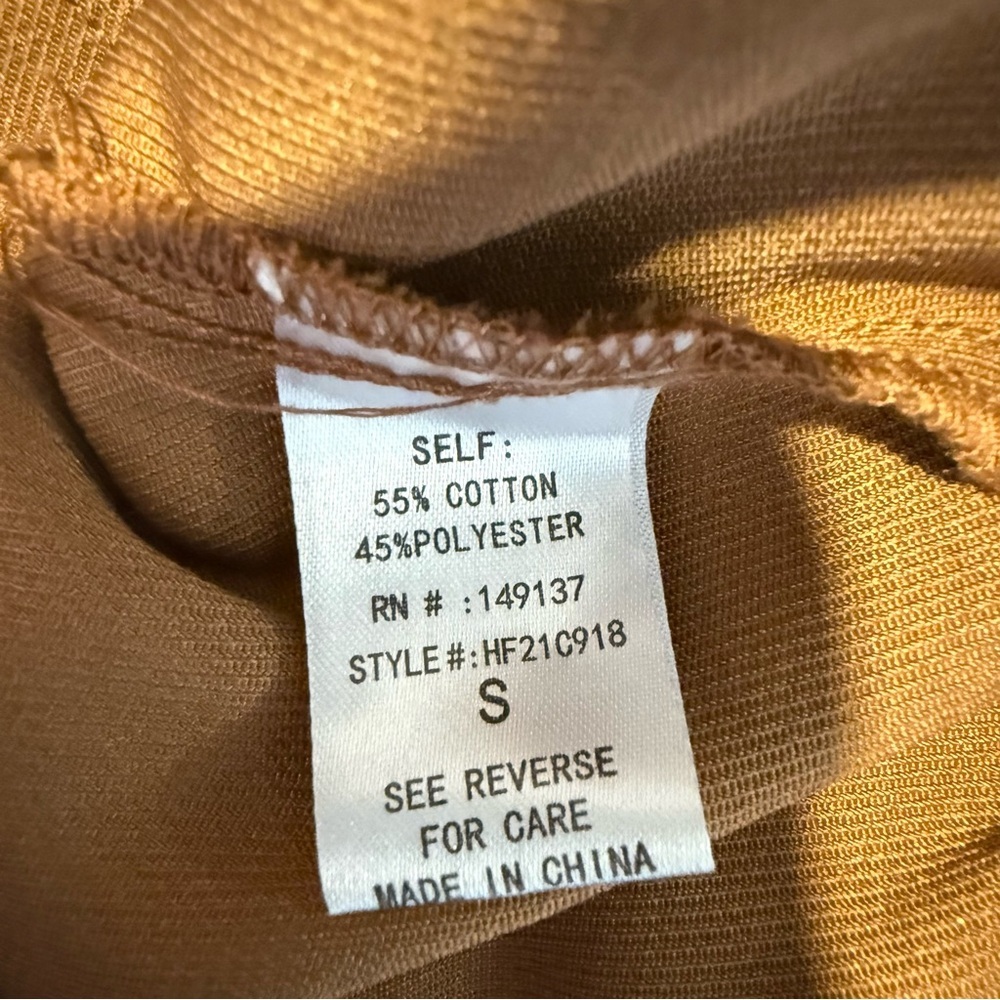 HYFVE Brown Crop Jacket Oversized Button Closure Streetwear Size Small - Picture 11 of 11